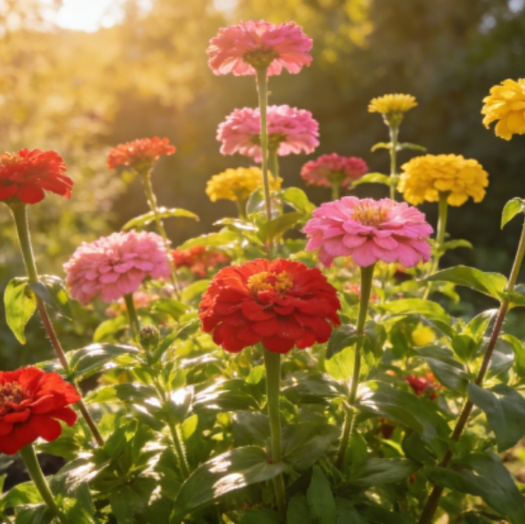Nasiona Cynii (Zinnia) – Kolorowa Mieszanka | Łatwe w Uprawie | Długie Kwitnienie do Ogrodu i na Balkon