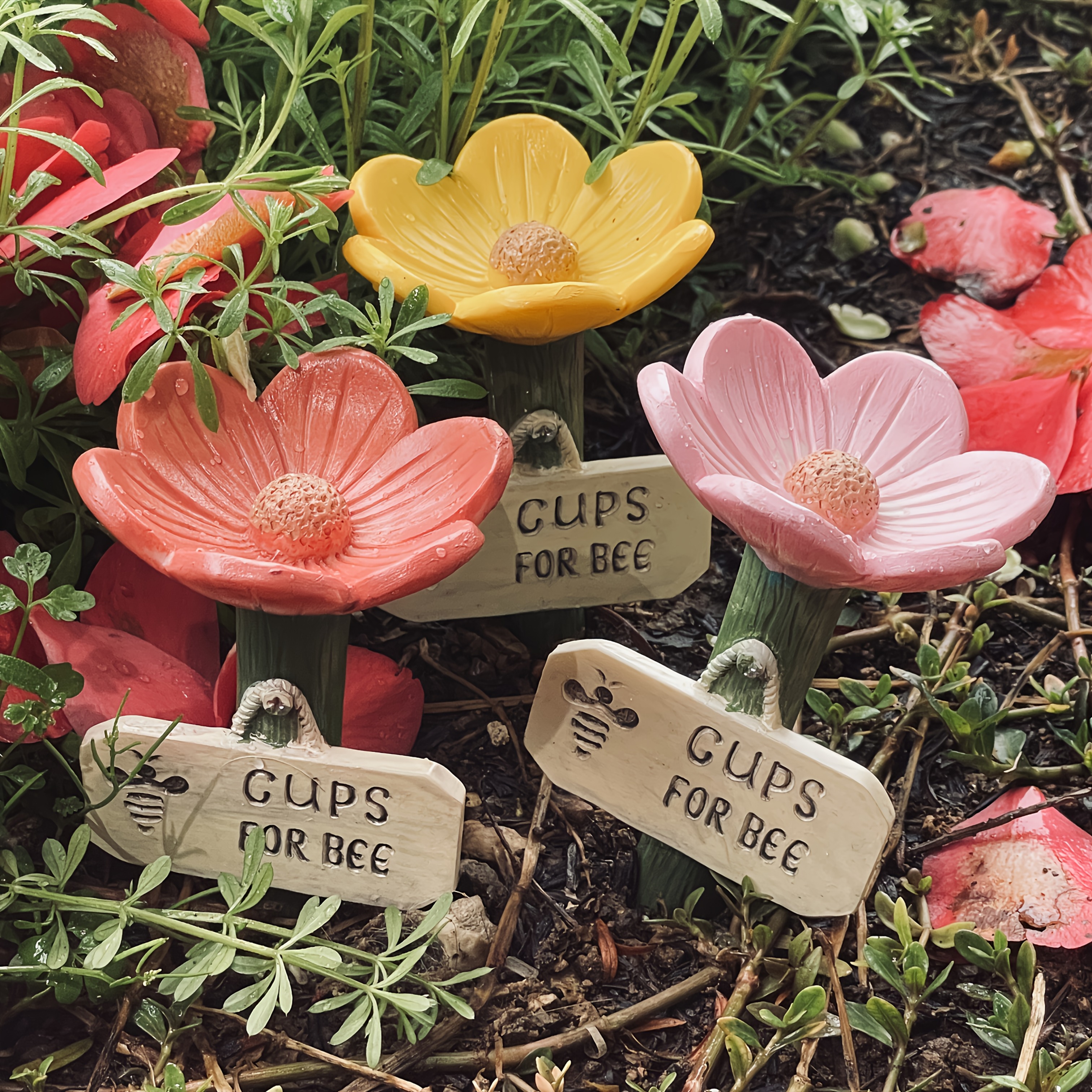 🌸Flower-Shaped Ceramic Bee Watering Station🐝💧