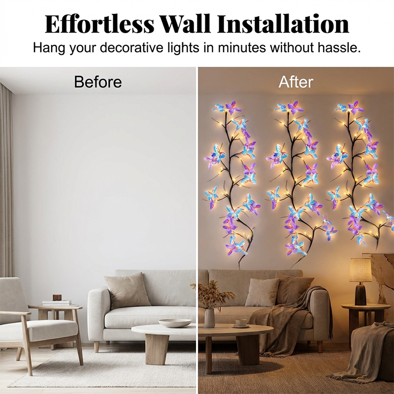 🥳2026 HOT SALE📢📢50K+ SOLD!🌿Romantic Butterfly Vine LED Lights