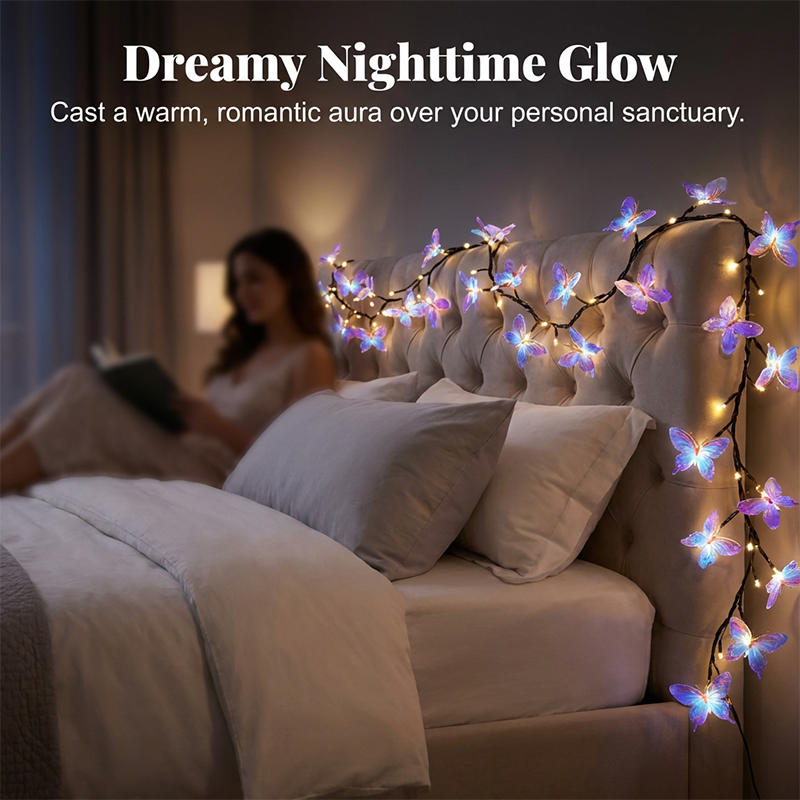 🥳2026 HOT SALE📢📢50K+ SOLD!🌿Romantic Butterfly Vine LED Lights