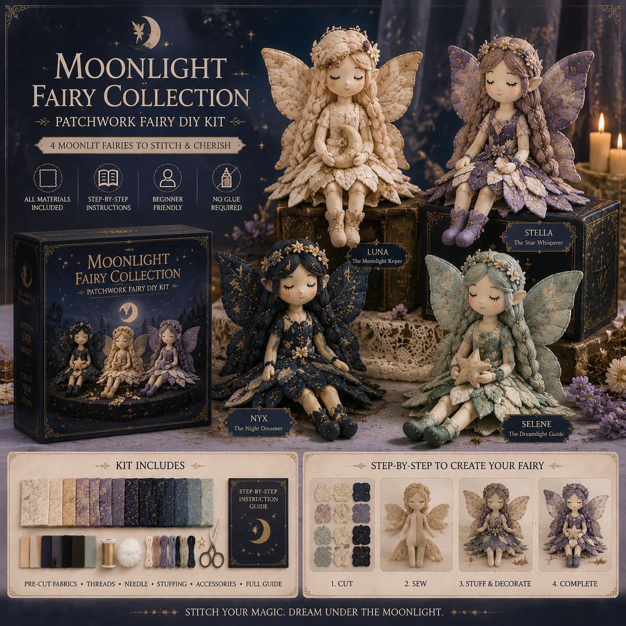 ⚡Buy 3 Get 1 Free🔥Fairy Patchwork DIY Collections