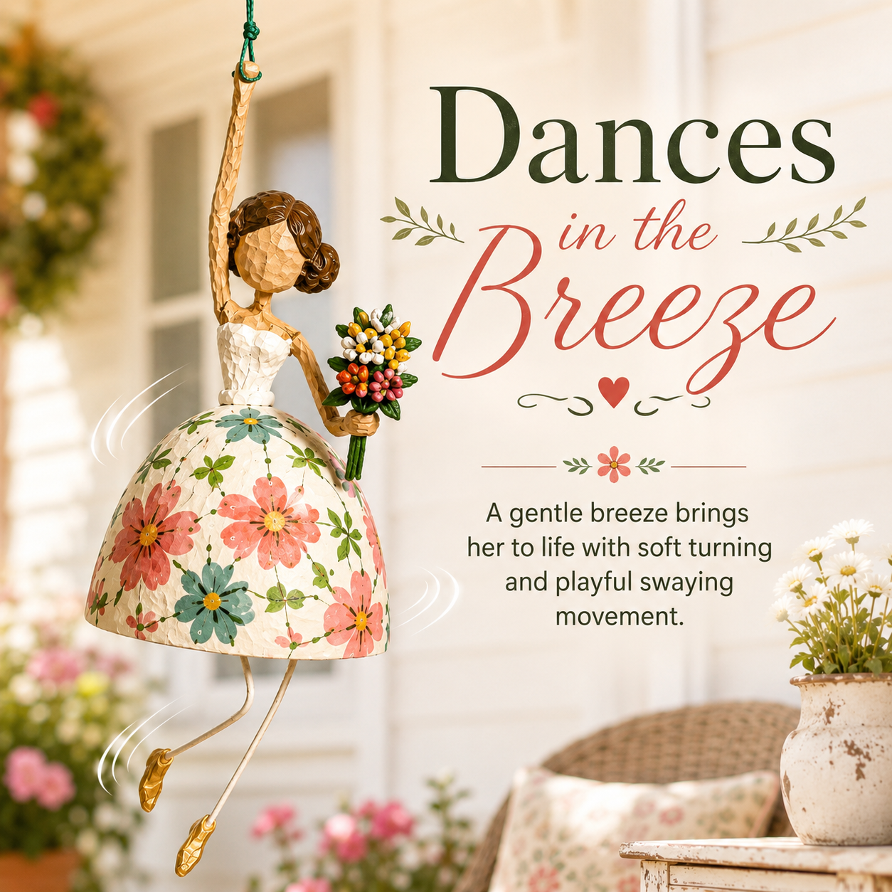 💃🌸Whimsical Dancing Lady Hanging Ornament