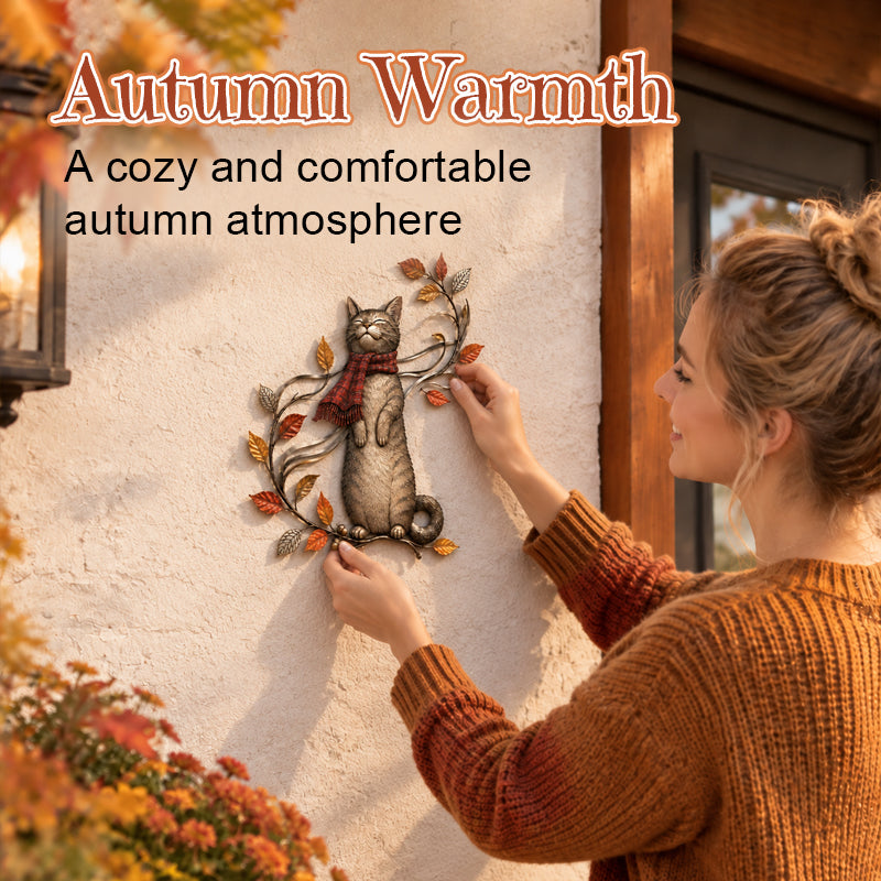 Standing Cat autumn wall decoration