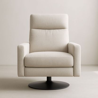 Poltrona con base in metallo e rivestimento in tessuto di poliestere-Freshelino