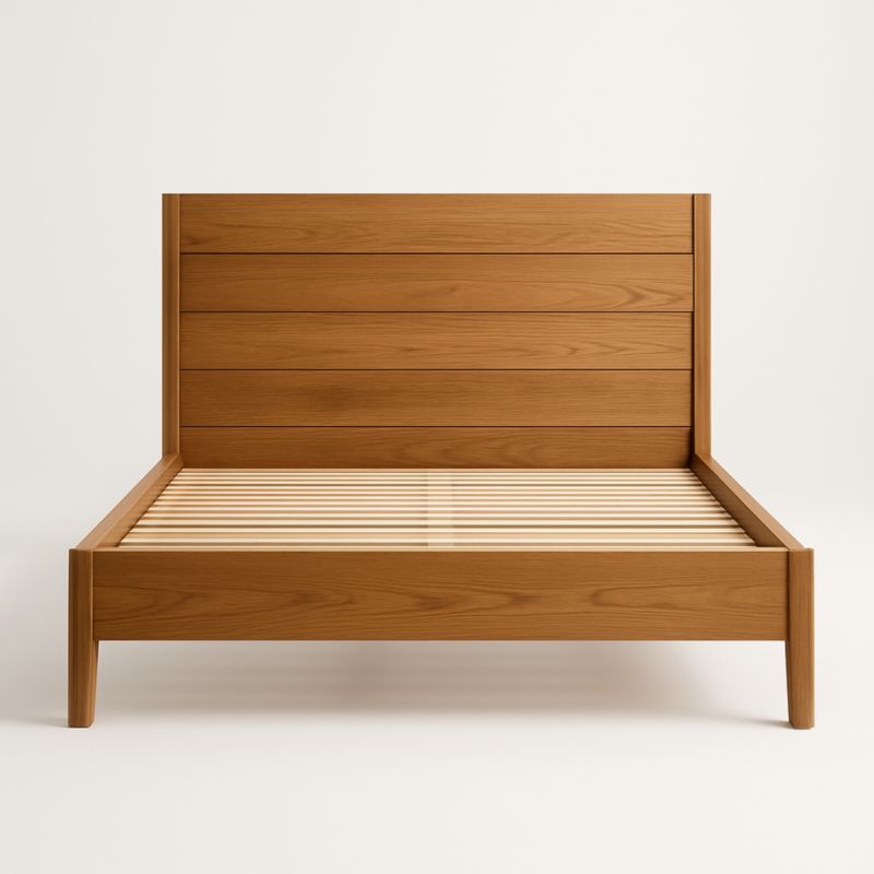 Lit double en bois chêne 200x160 cm