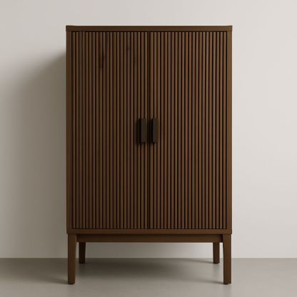 Armadio in legno massello marrone 100x50x180 cm-Nelanivo