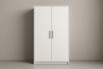 Armadio in Legno con Ante Battenti Bianco 200x100x60 cm-Nelanivo