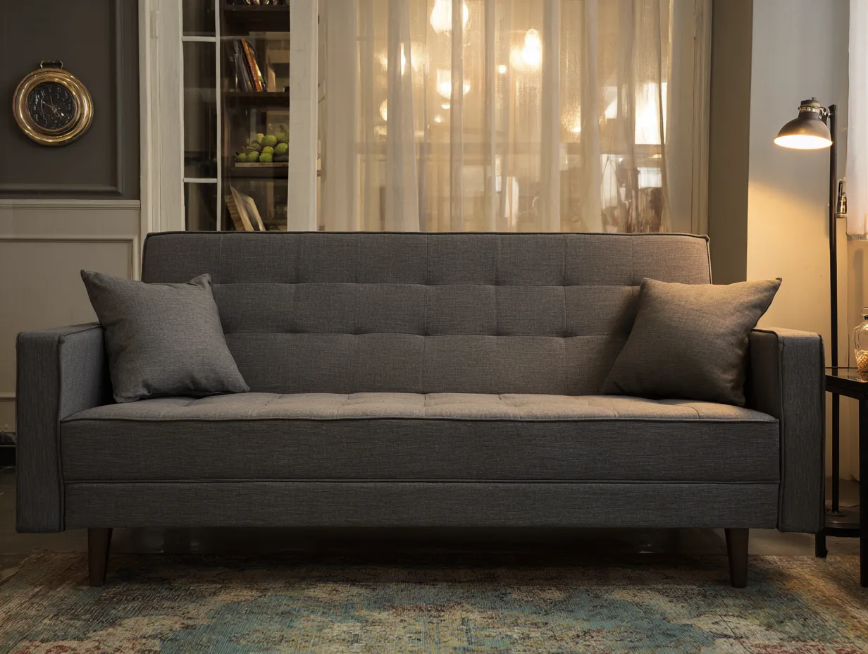 Sofás 3 plazas - tela - 230x94x88 cm - gris oscuro - estilo moderno-Dengomart