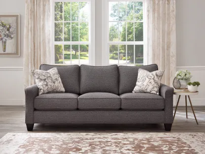 Sofás 3 plazas - tela - 224x94x88 cm - gris - estilo contemporáneo-Dengomart