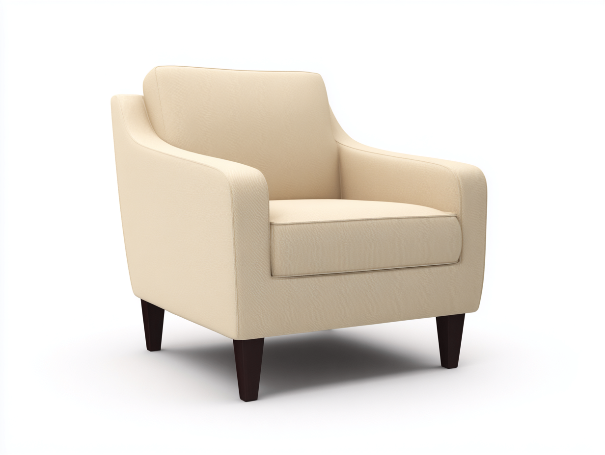 Poltrona in tessuto 80x85x90 cm - Beige - design moderno per soggiorno-Nestgetshop