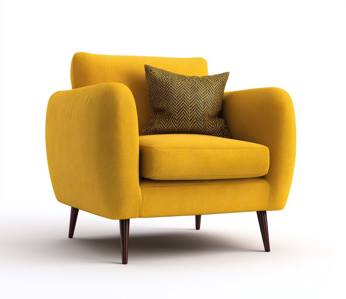 Poltrona in tessuto 78x80x85 cm - Giallo - design moderno per soggiorno-Nestgetshop