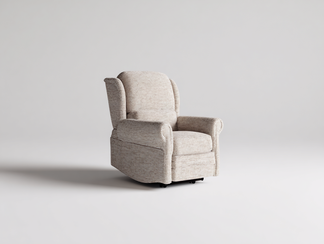 Poltrona reclinabile in tessuto 80x90x105 cm - beige - per soggiorno comfort ergonomico-Casagetly