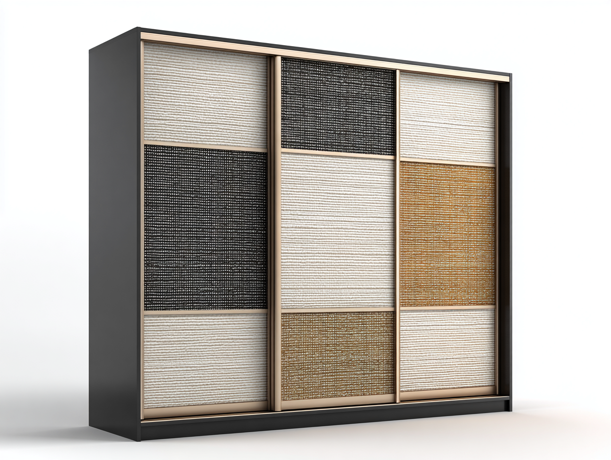 Armadio pannelli decorativi MDF 220x60x210 cm - nero-beige-marrone - design moderno per camera da letto-Casagetly