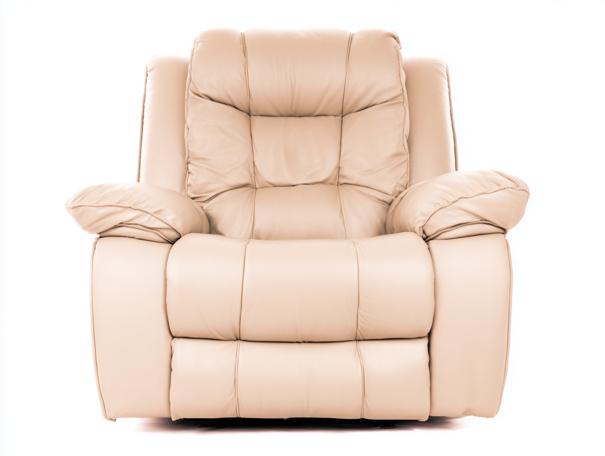 Poltrona reclinabile imbottita 85x95x105 cm - beige - per soggiorno comfort elevato-Casagetly