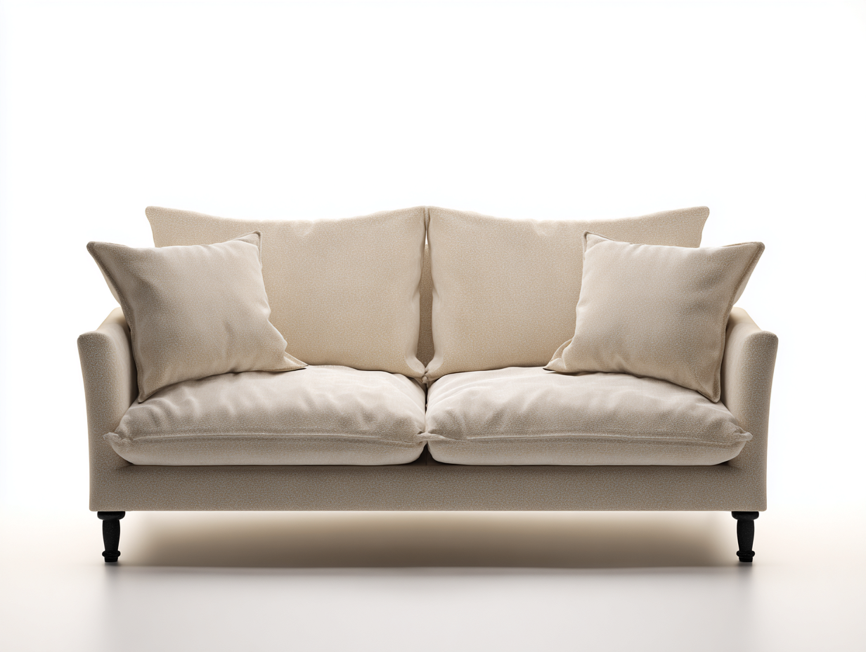 Divano a due posti rivestimento tessuto 170x90x85 cm - beige - design moderno per soggiorno-Casagetly