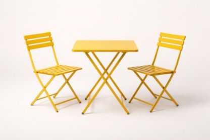 Ensemble de mobilier de jardin en acier revêtu de poudre