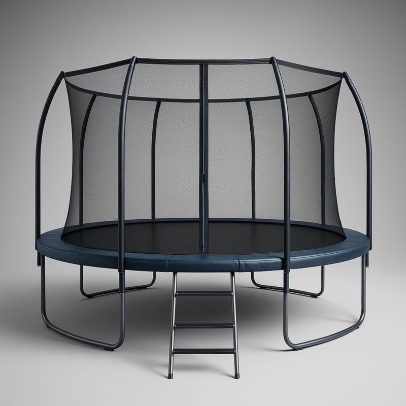 Trampoline d'extérieur Ø366 cm avec filet de sécurité et échelle