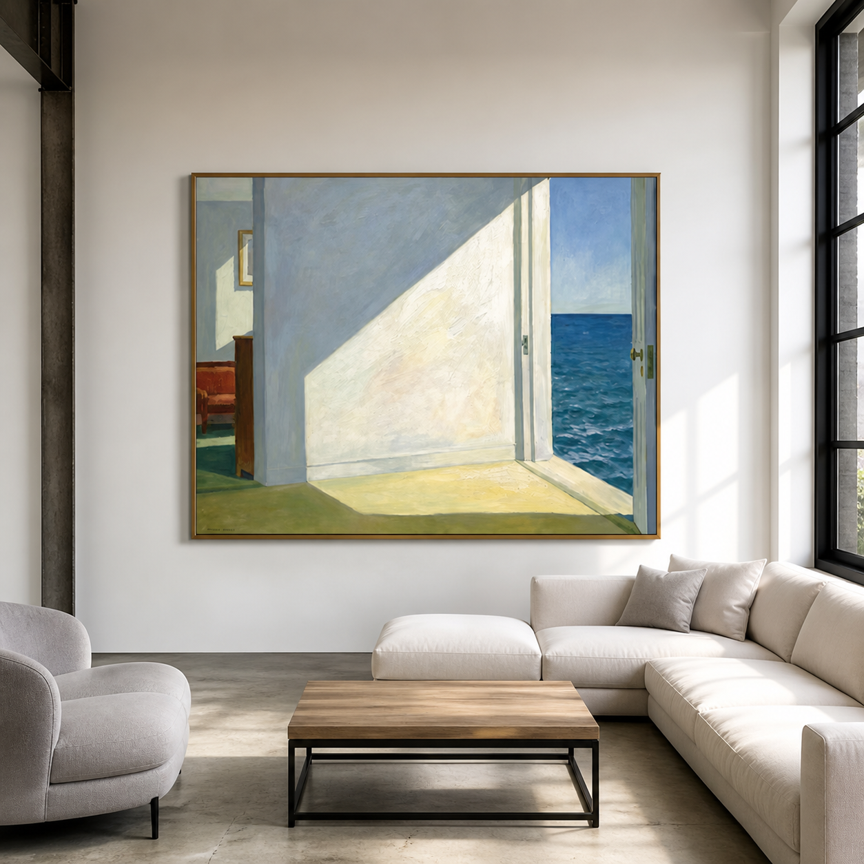 Coastal Horizon - Sunlight & Open Door to Ocean Canvas