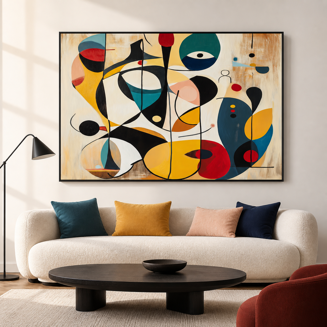 Chroma Play - Mid-Century Abstract Geometric & Eye Motif Art