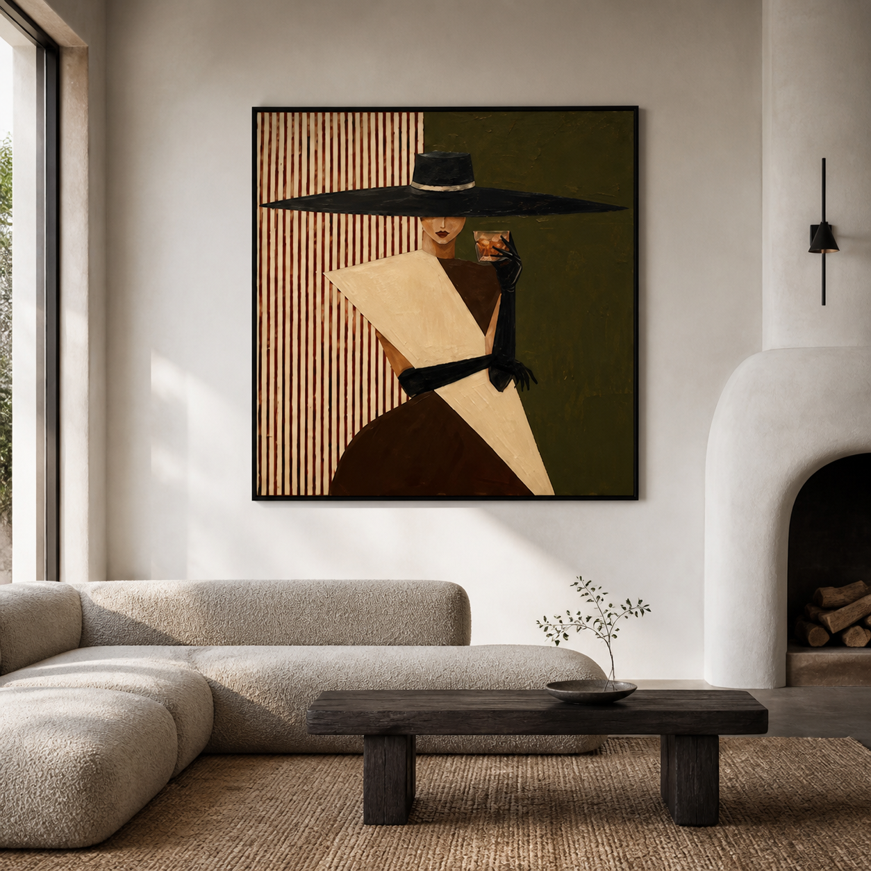 Cocktail Hour - Modern Fashion Portrait with Black Hat & Gloves