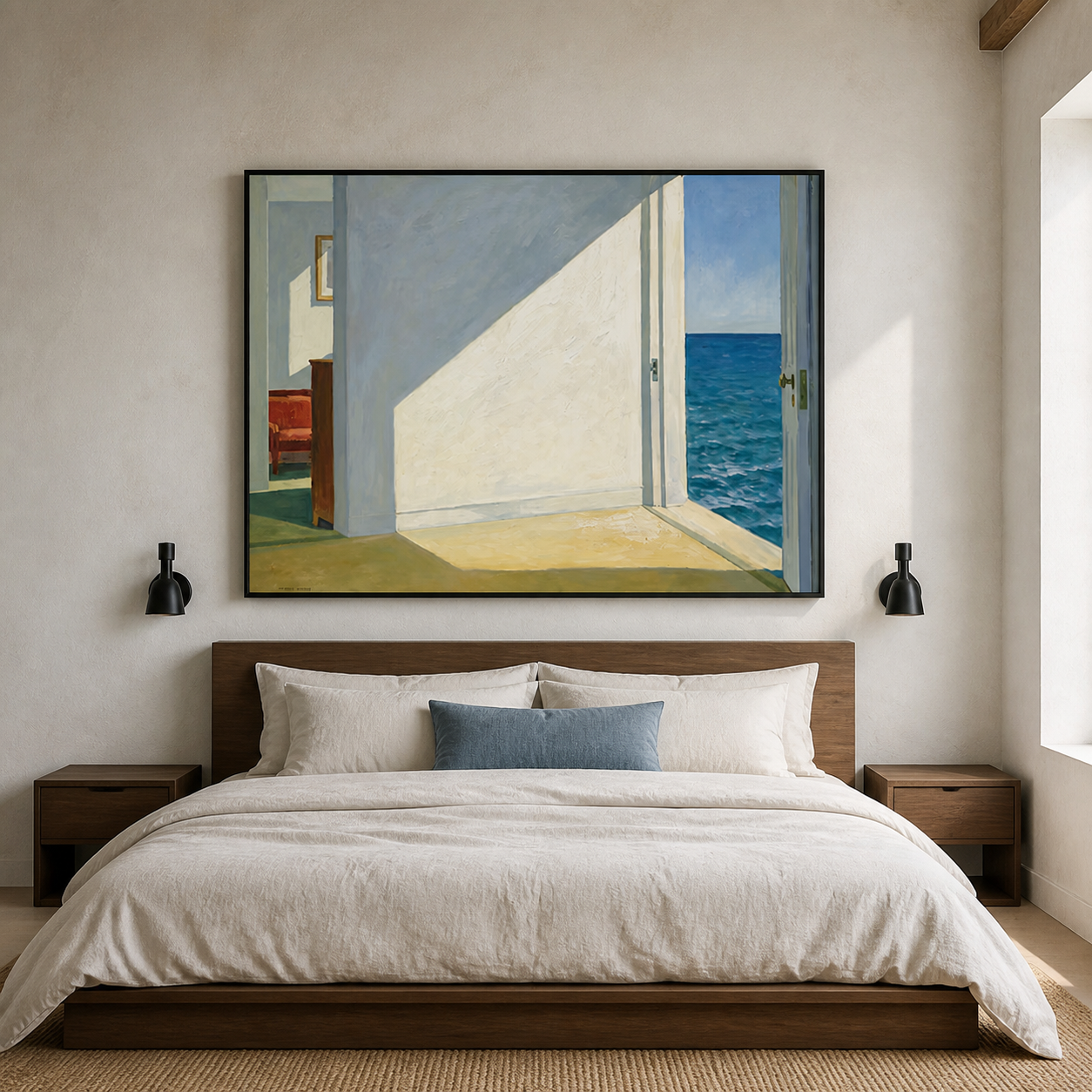 Coastal Horizon - Sunlight & Open Door to Ocean Canvas