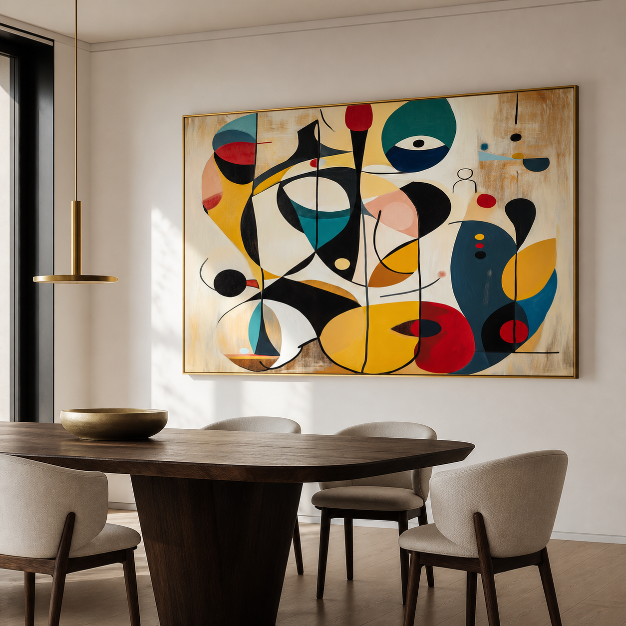 Chroma Play - Mid-Century Abstract Geometric & Eye Motif Art