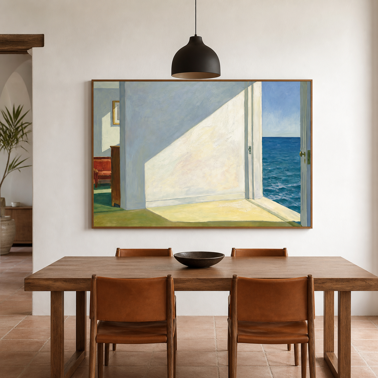 Coastal Horizon - Sunlight & Open Door to Ocean Canvas