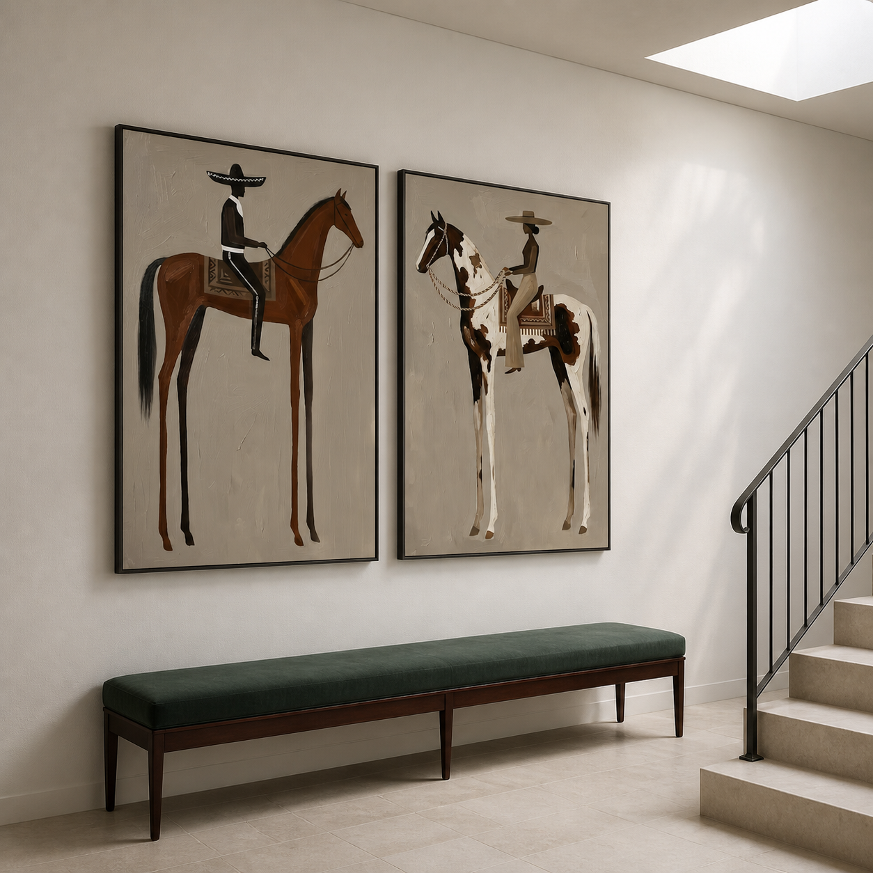 El Charro & La Charra - Mexican Cowboy Dual Canvas Set
