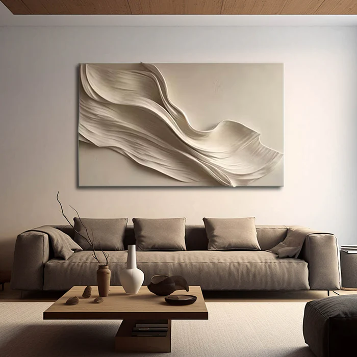Whispered Flow-3D Textured Wall Art
