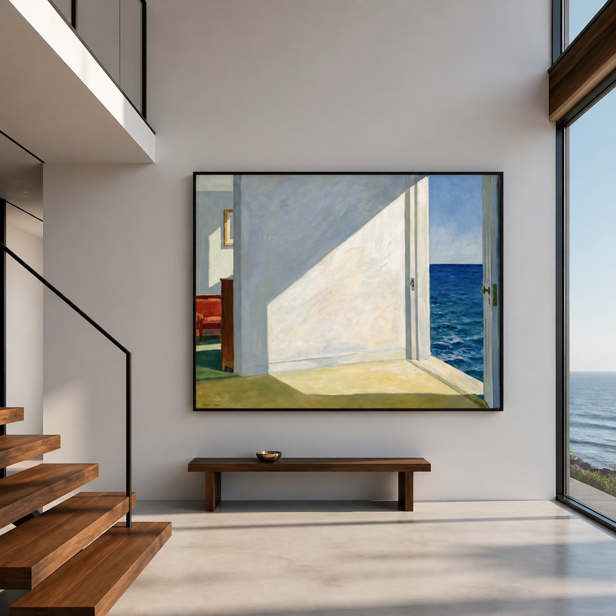 Coastal Horizon - Sunlight & Open Door to Ocean Canvas
