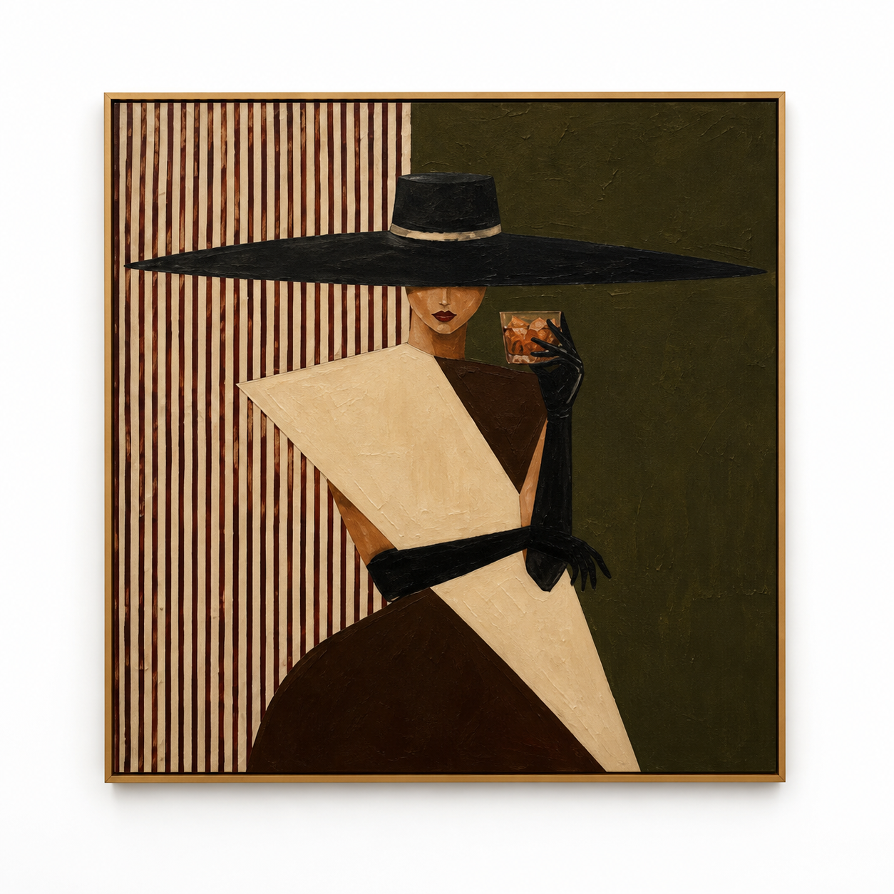 Cocktail Hour - Modern Fashion Portrait with Black Hat & Gloves