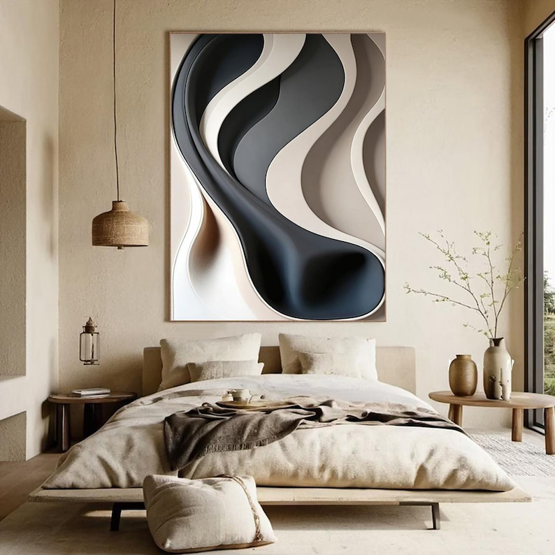 Obsidian Waves-3D Textured Wall Art
