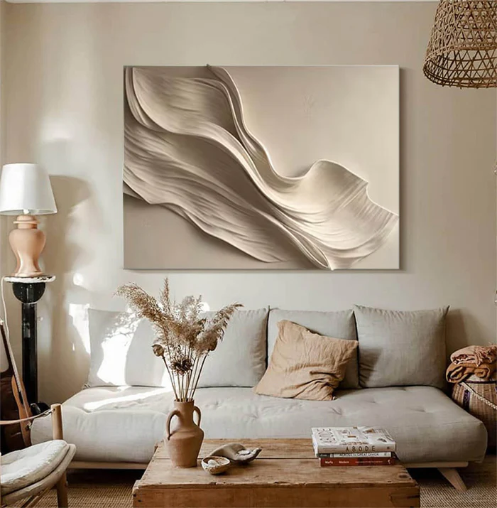 Whispered Flow-3D Textured Wall Art