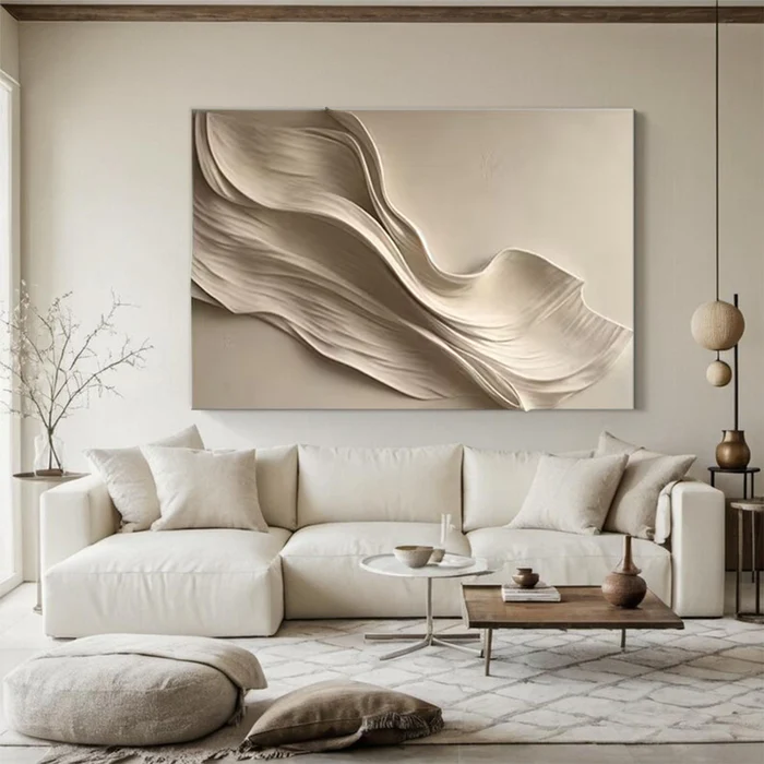 Whispered Flow-3D Textured Wall Art