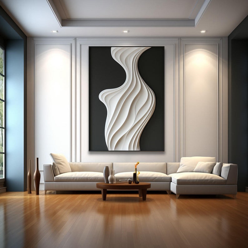 Silent Flow – Large Textured Abstract Wall Art
