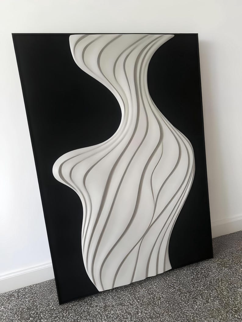 Silent Flow – Large Textured Abstract Wall Art