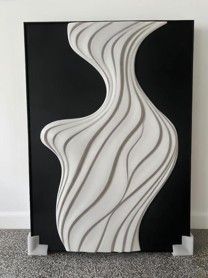 Silent Flow – Large Textured Abstract Wall Art
