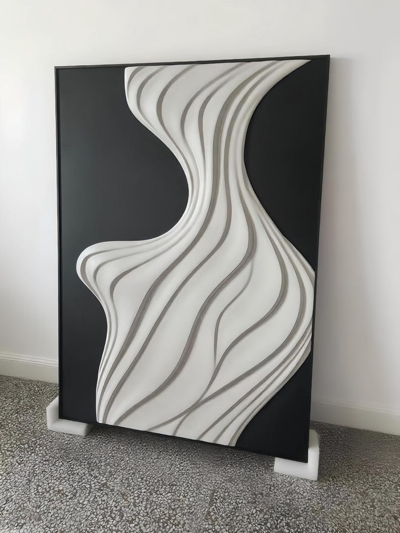 Silent Flow – Large Textured Abstract Wall Art