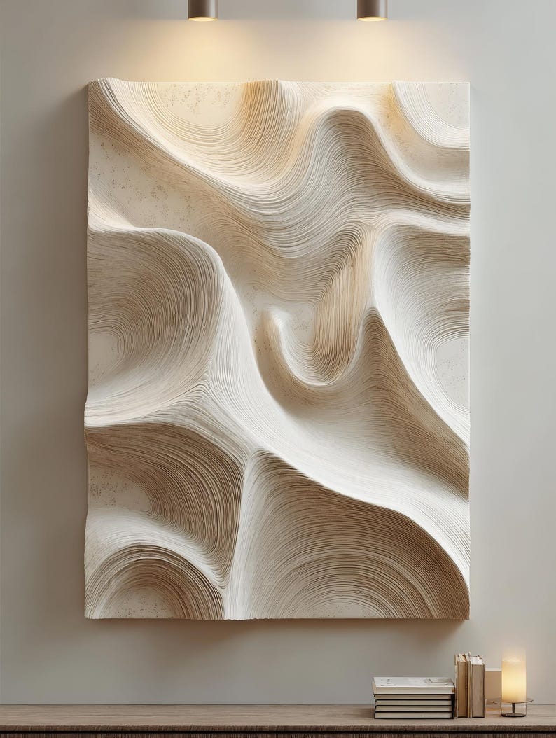 Whisper of Dunes – Large Textured Abstract Wall Art