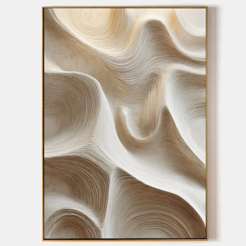 Whisper of Dunes – Large Textured Abstract Wall Art