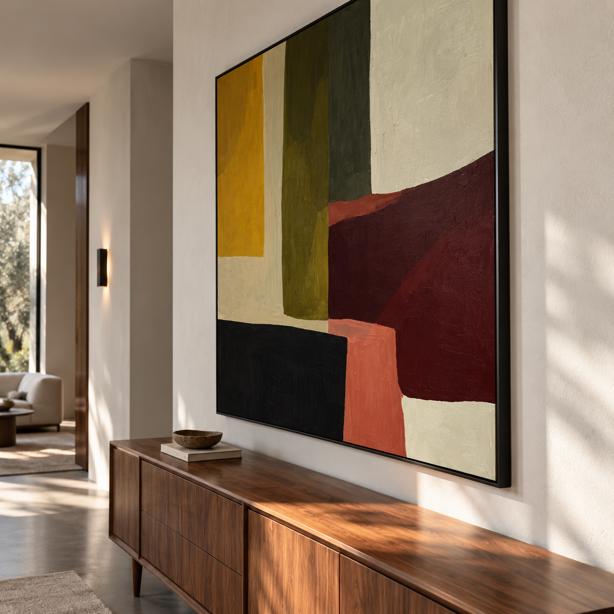Color Block Equilibrium - Modern Abstract Color Field Impasto Canvas