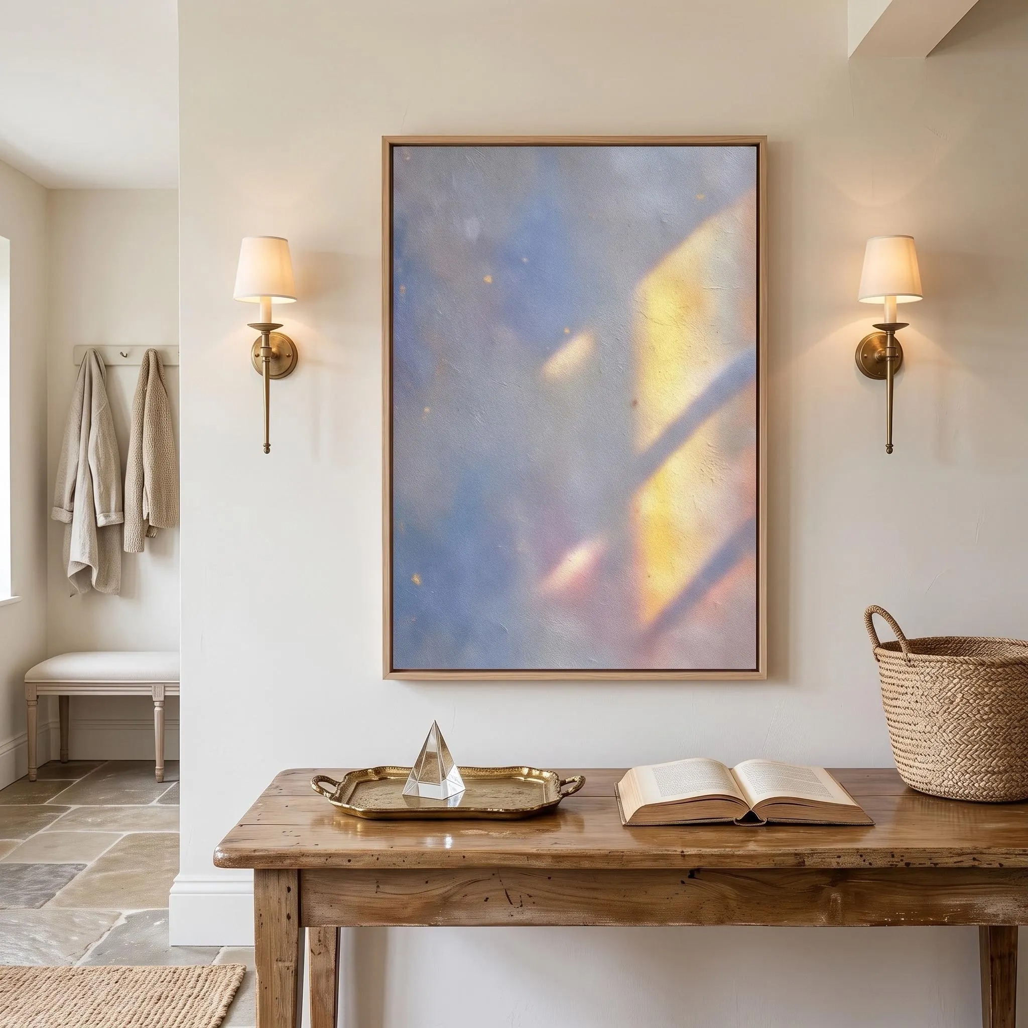 Dreamy Pastel Texture Canvas Painting | Contemporary Abstract Artwork