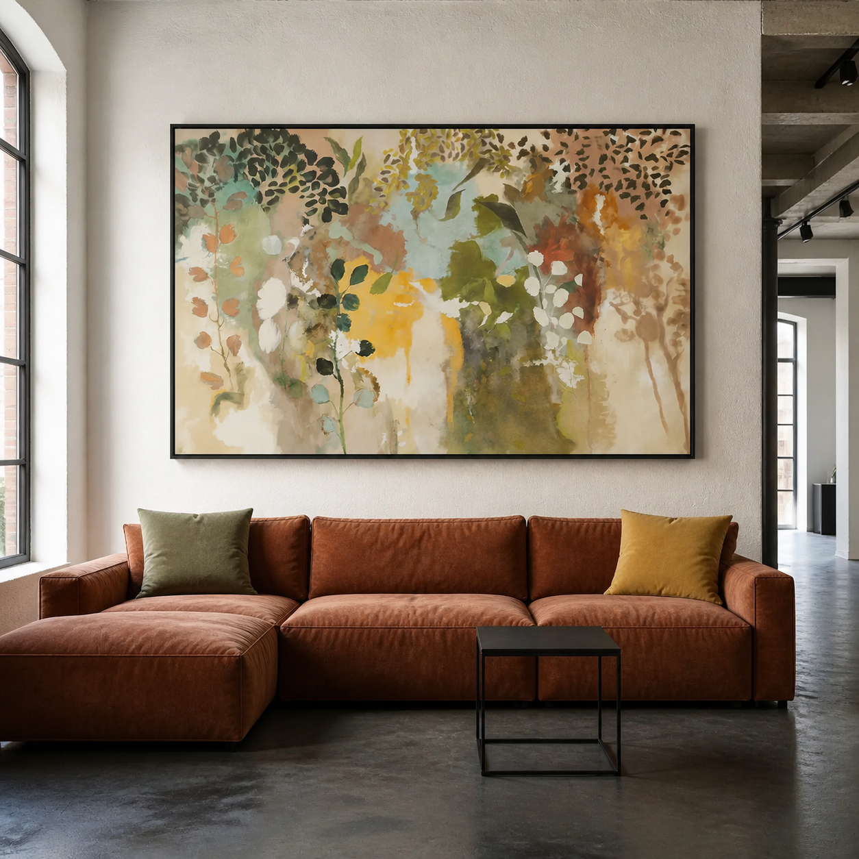 Whispering Woodland - Abstract Botanical Forest Oil Painting