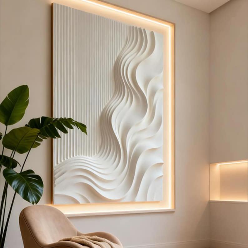 Ivory Flow – Large Textured Abstract Wall Art