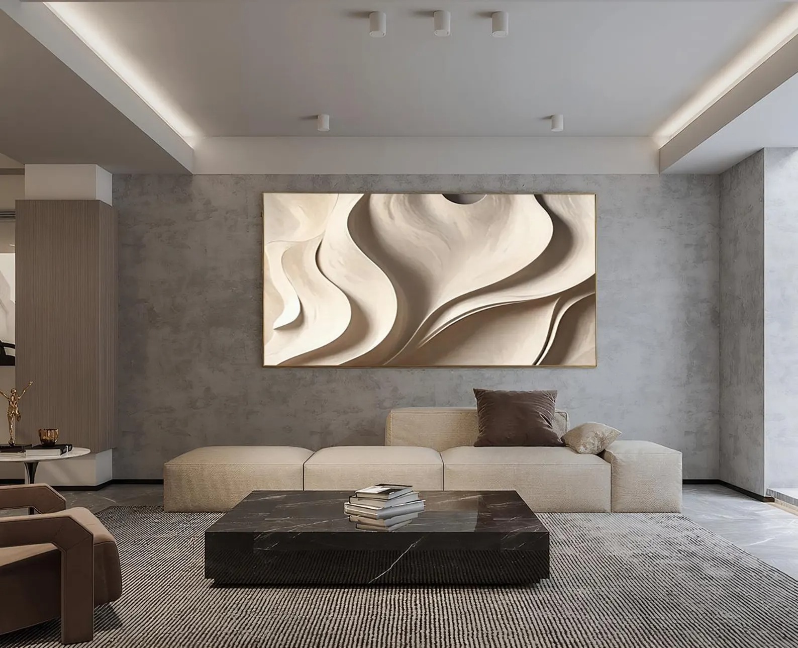 Cascade-3D Textured Wall Art