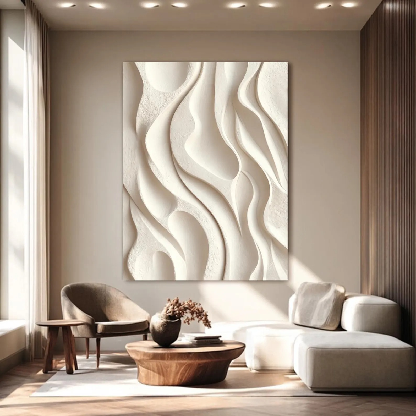 Muslin Dream-3D Textured Wall Art