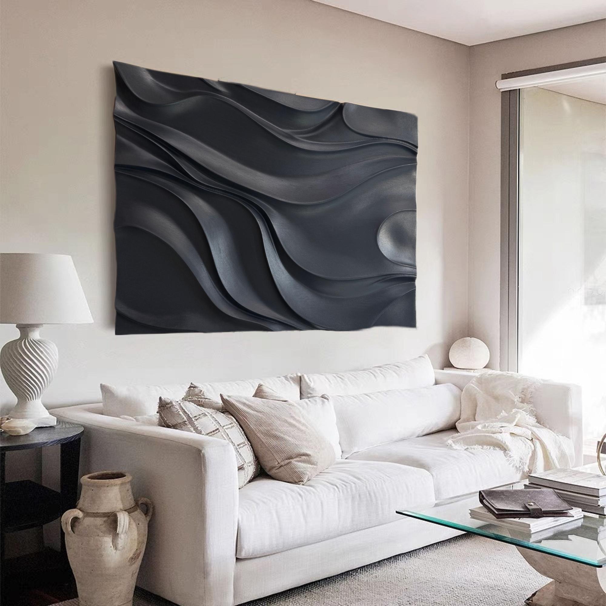 Fading Ink Stroke-3D Textured Wall Art