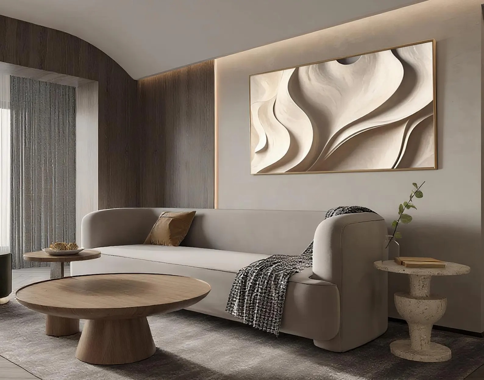 Cascade-3D Textured Wall Art