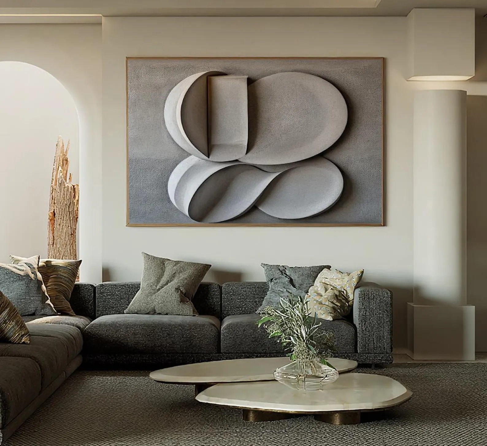 Ash-3D Textured Wall Art