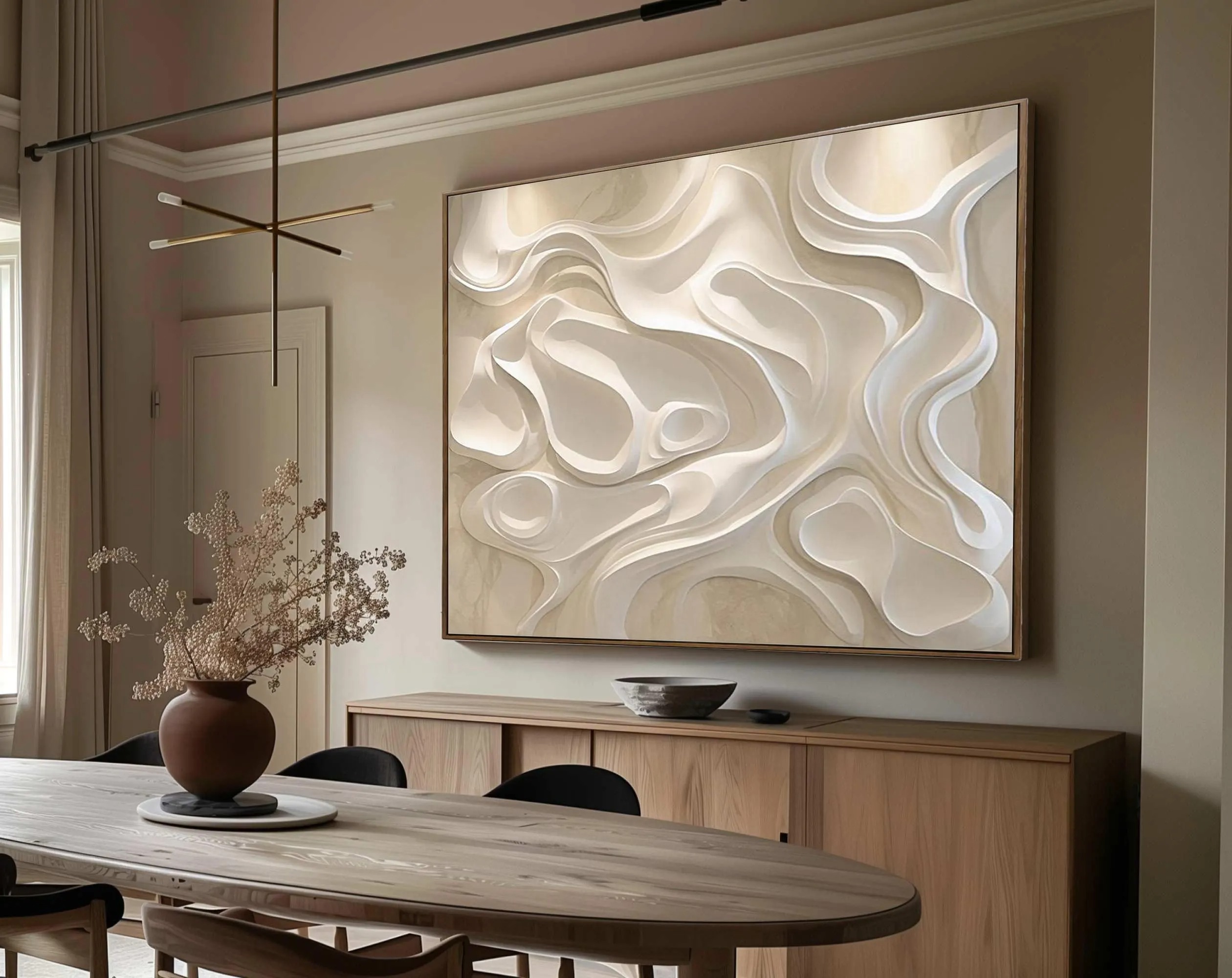 Pale Current-3D Textured Wall Art